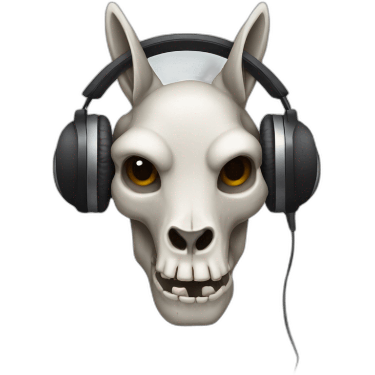 skull-donkey-wearing-headphones emoji