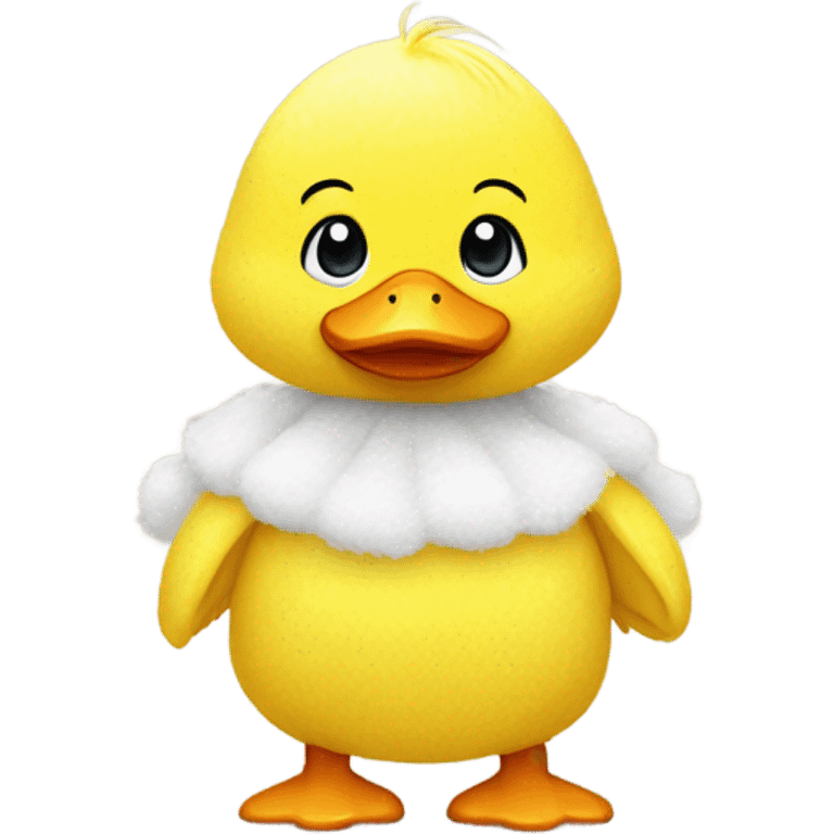 Baby wearing duck costume  emoji