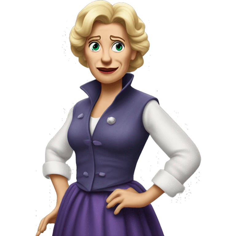 Ursula von der Leyenl very photorealistic shrugs emoji