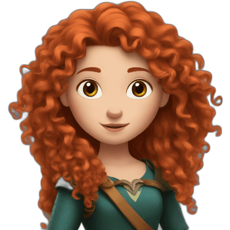 Merida from brave emoji