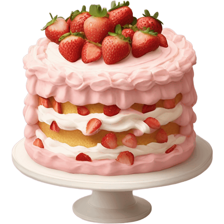 Strawberry cake emoji