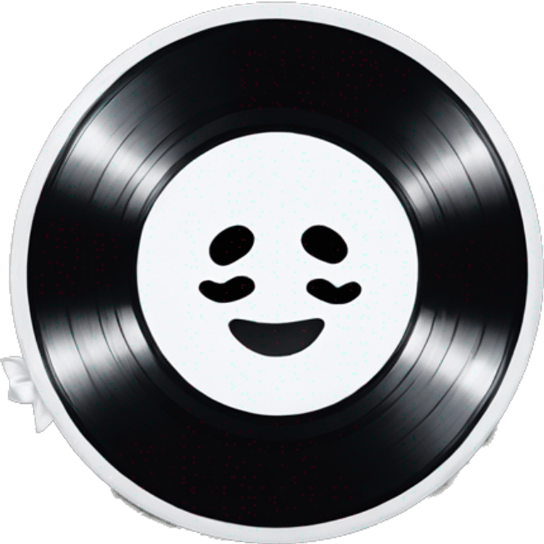  vinyl record with white bow emoji