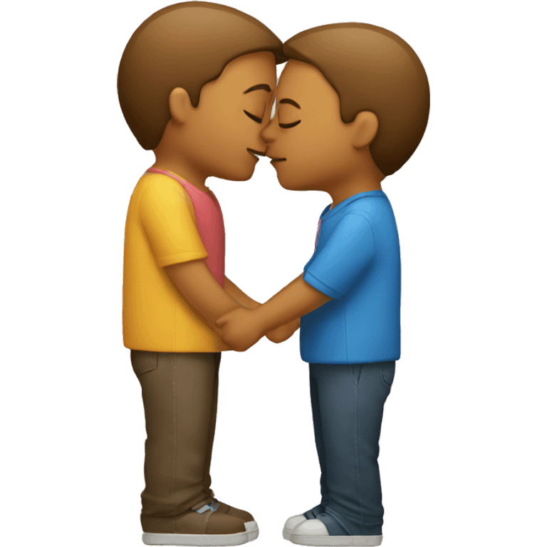 three people kissing emoji