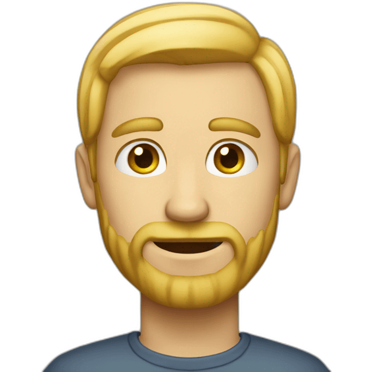 blond man with thin beard emoji