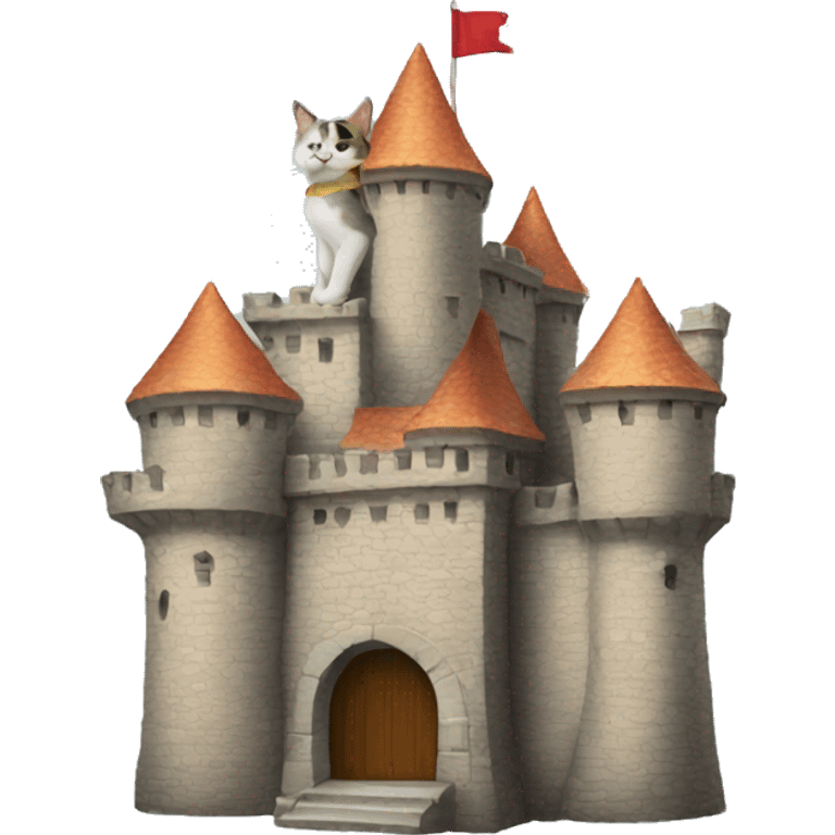 castle with a cat emoji