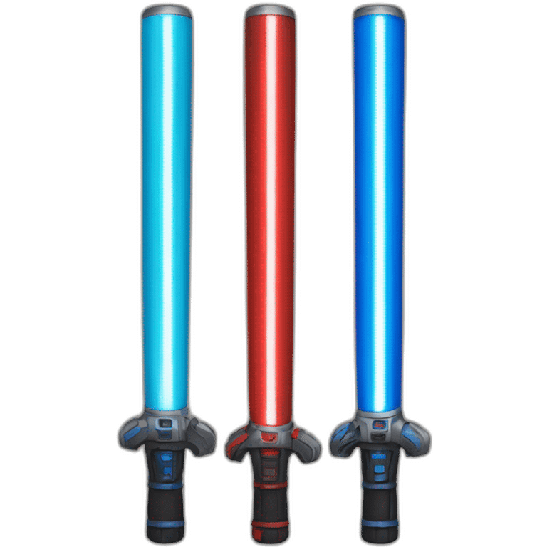 red and blue lightsabers crossing emoji