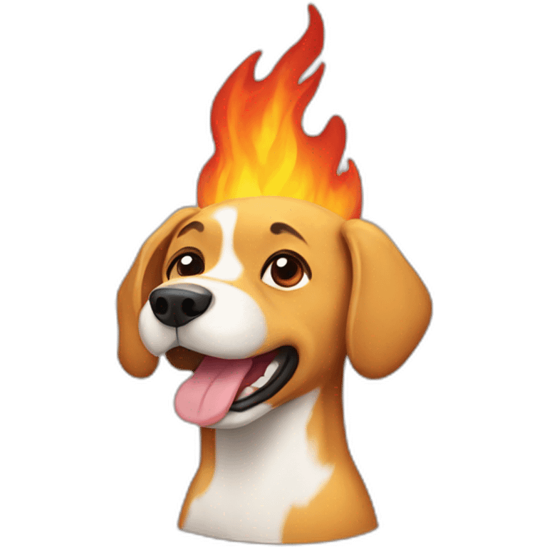 dog-in-fire emoji