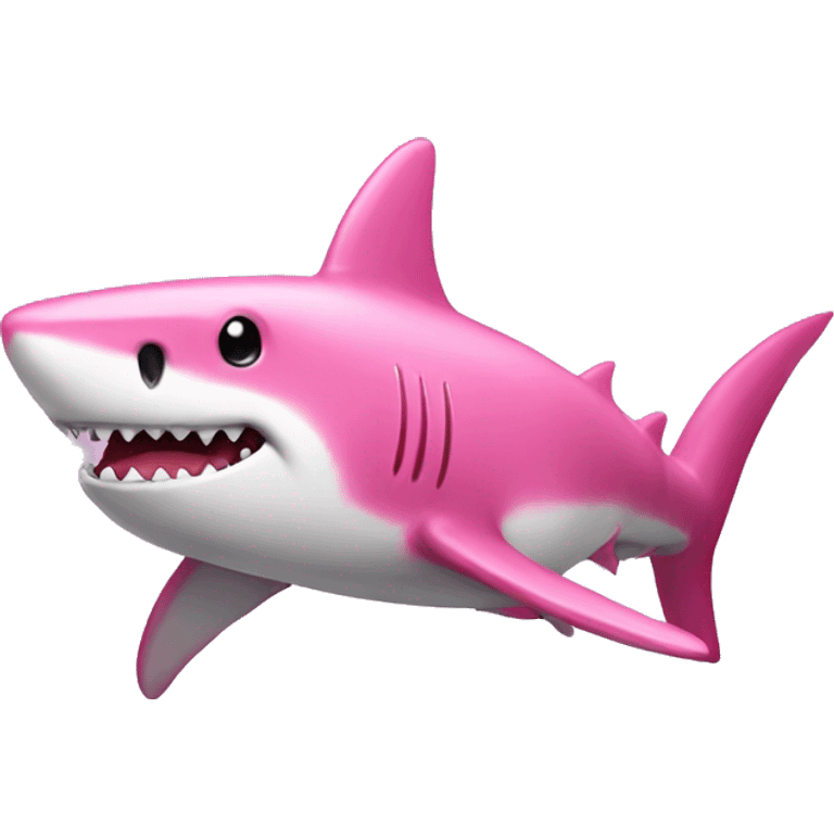 Pink shark emoji