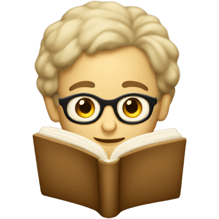 Beige bookworm emoji