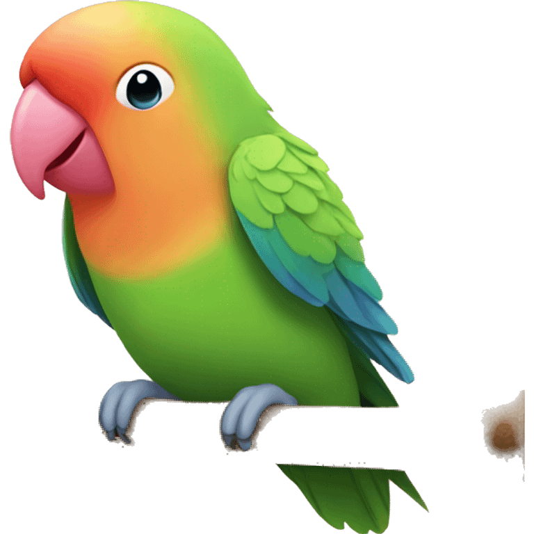 Peach faced lovebird emoji