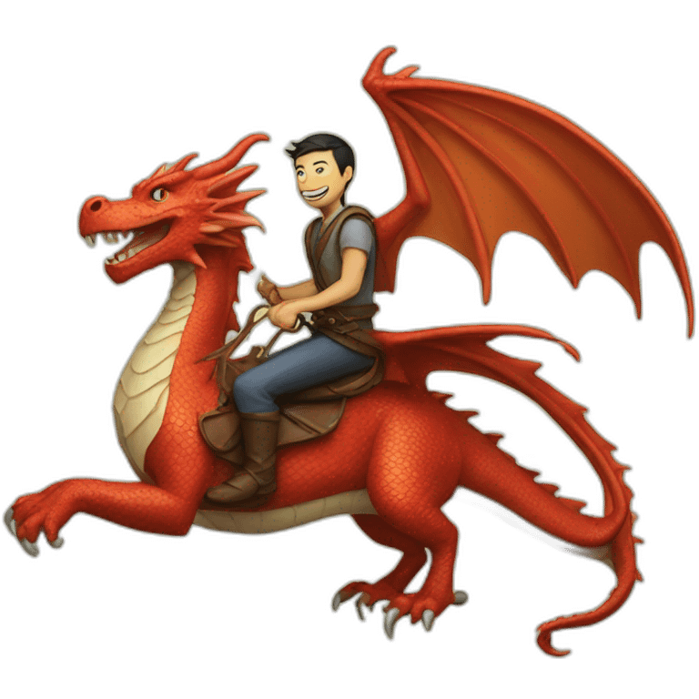 dragon riding man emoji