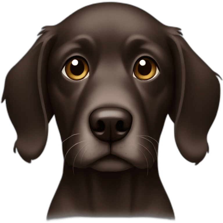 dark brown water dog face emoji