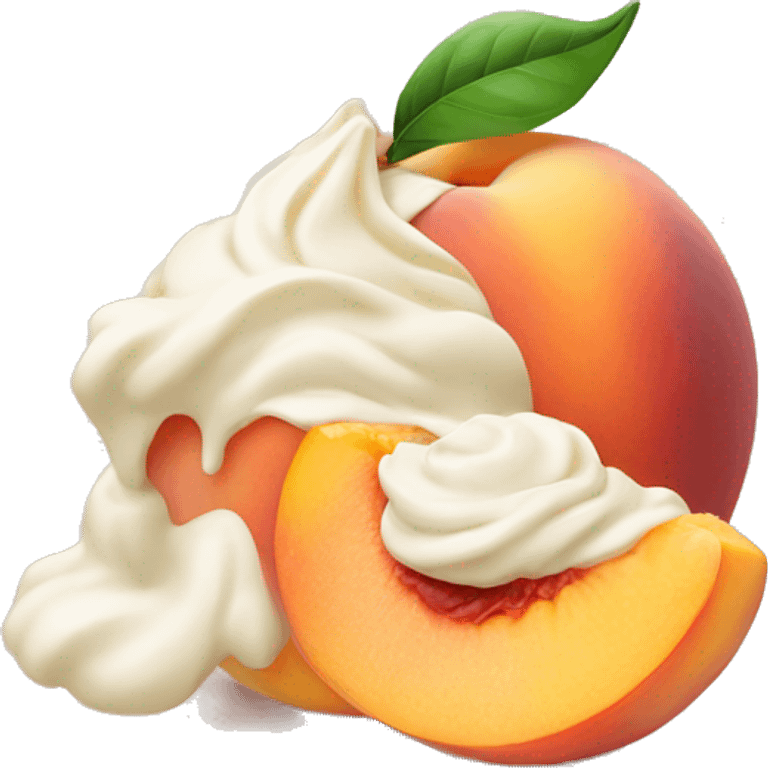 Peach with cream emoji