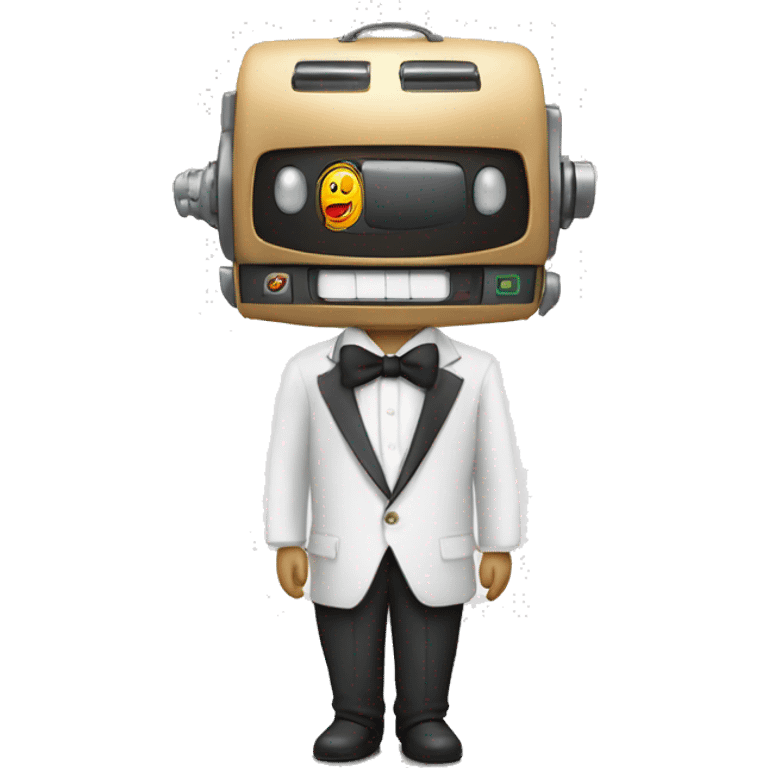 A rotomartillo marrying a voice-over machine emoji