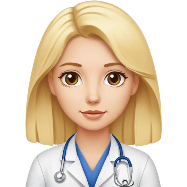 Blonde pretty veterinarian  emoji