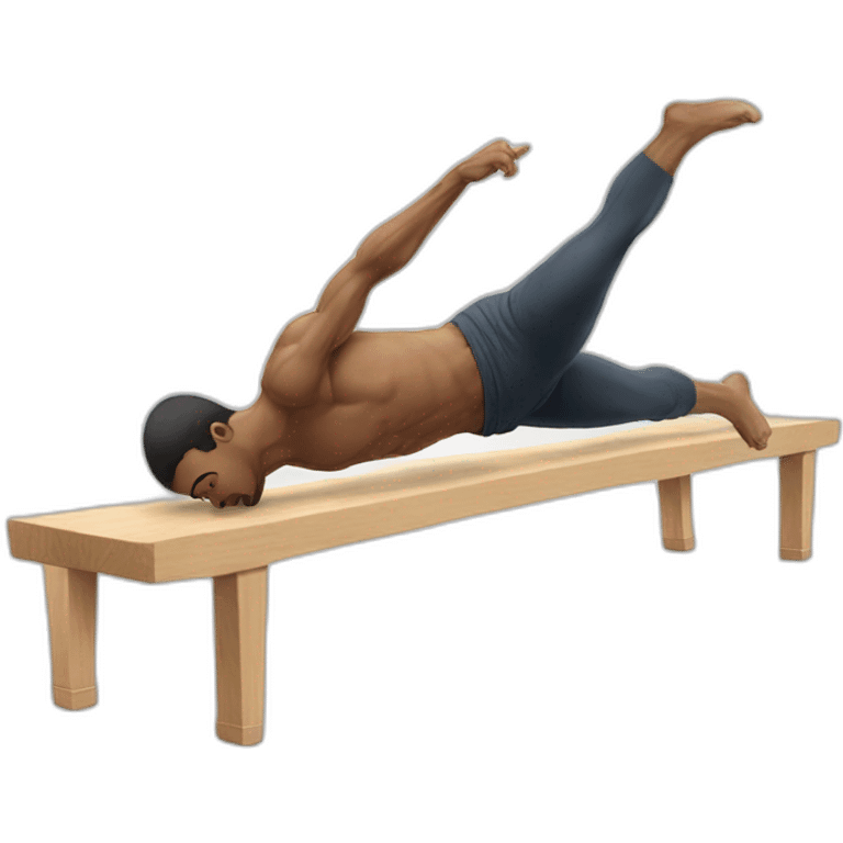 a man doing the skill planche emoji