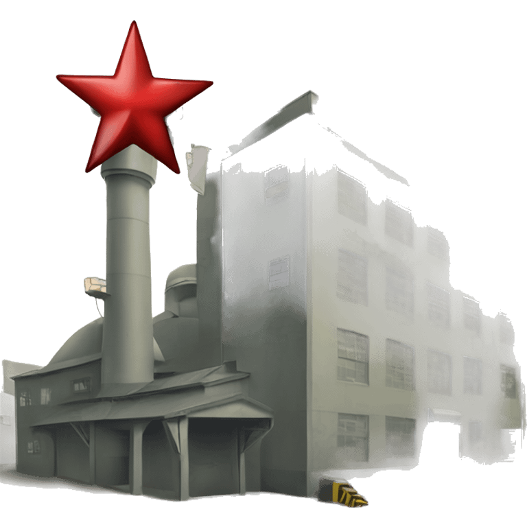 defence factory with a communist star emoji