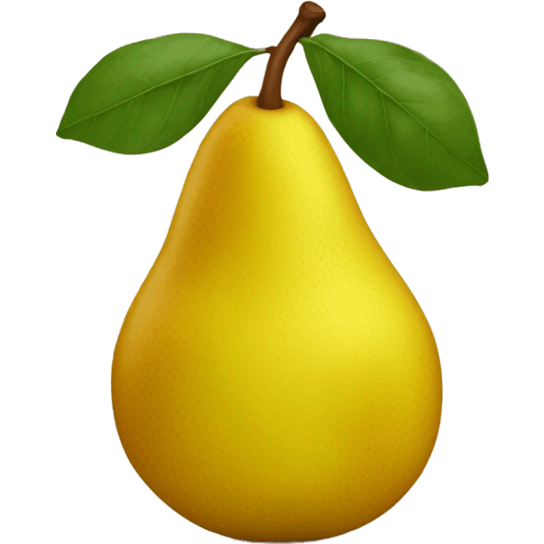 Golden yellow pear emoji