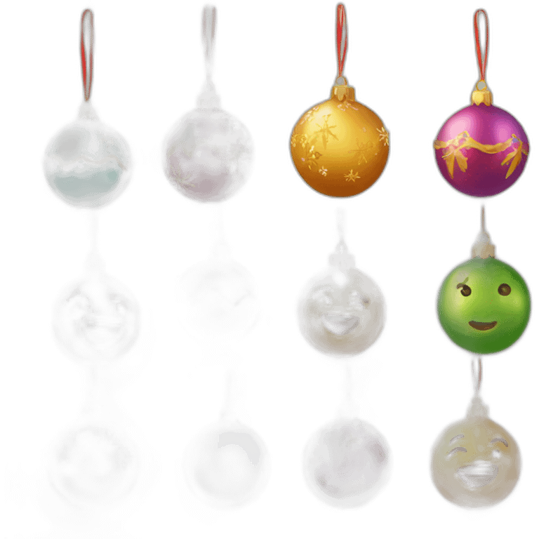 christmas baubles decorated emoji