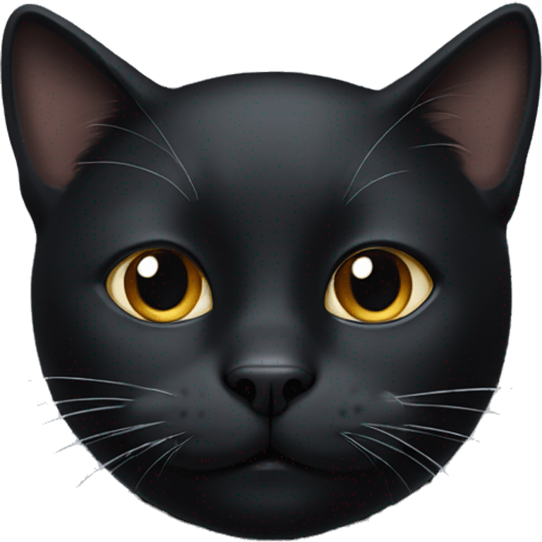 Black cat with white dot on nose emoji