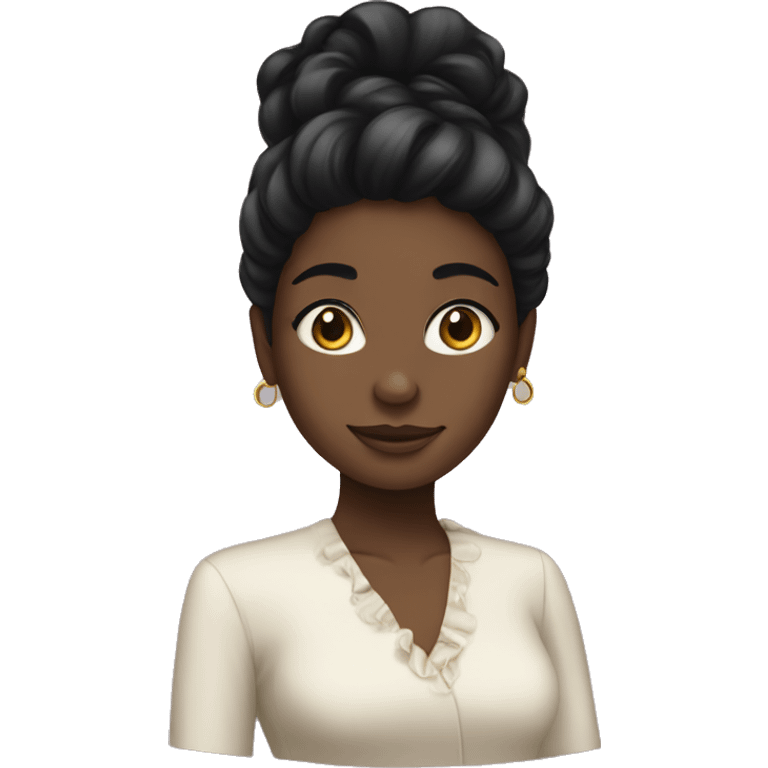 Black hair girl rich emoji