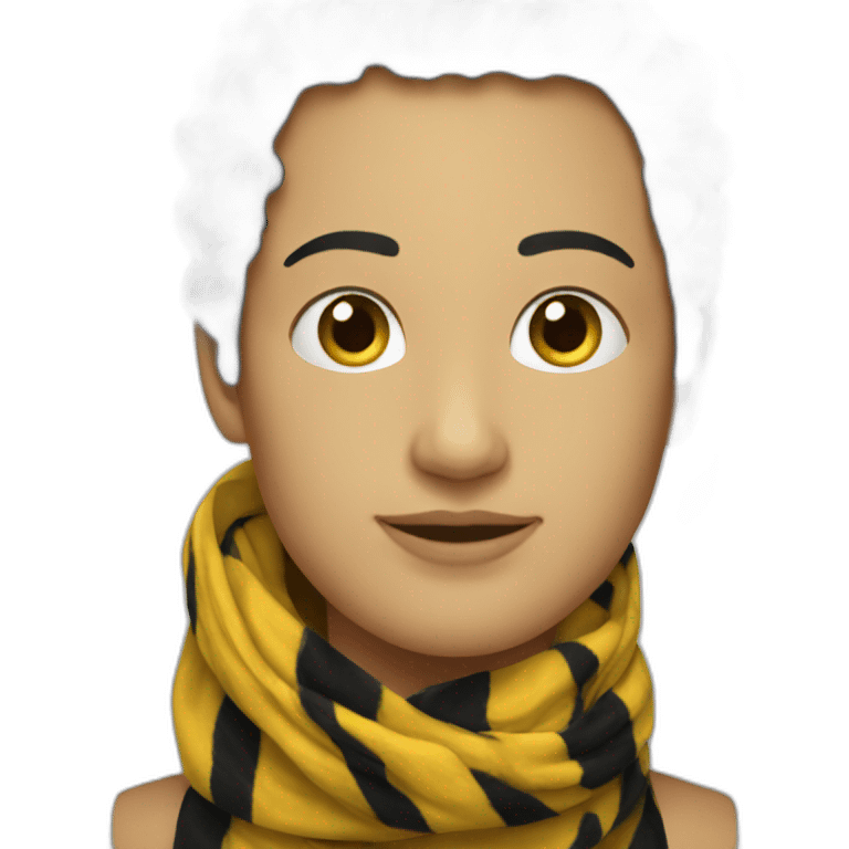 yellow and black scarf emoji