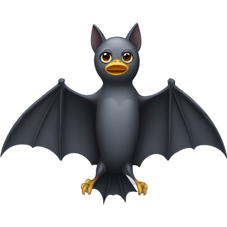 a bat with seagull wings emoji