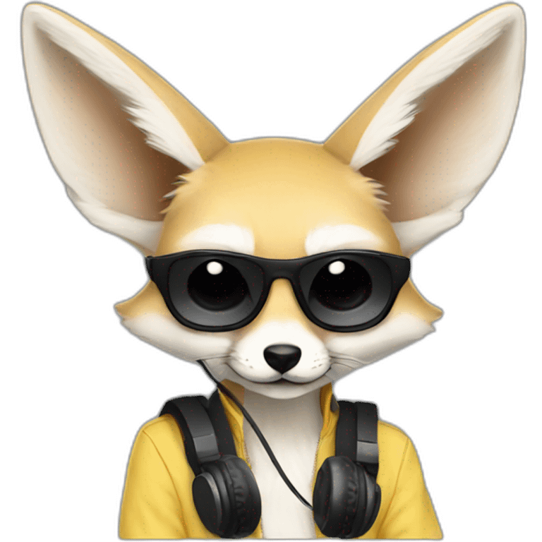 Fennec Fox as a DJ emoji