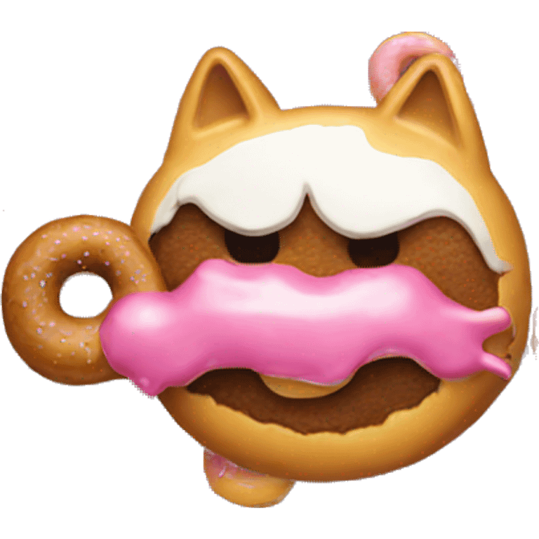 cat eating donut emoji