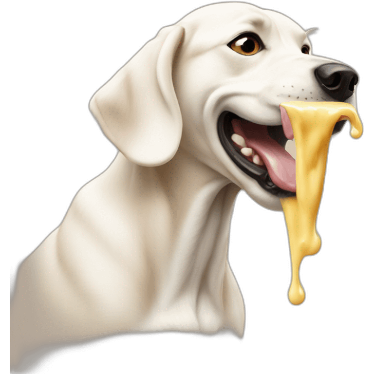 dog eating mayonaise emoji