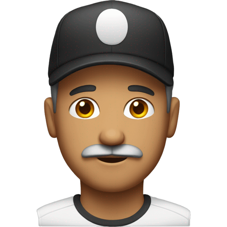 man in a cap with mustache emoji