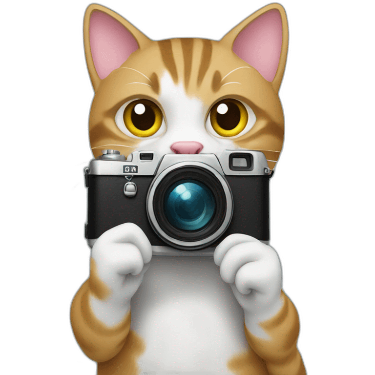 cat holding a camera emoji