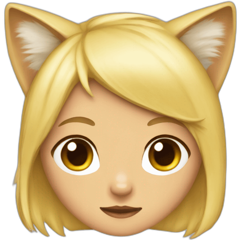 sexy blonde cat ears emoji