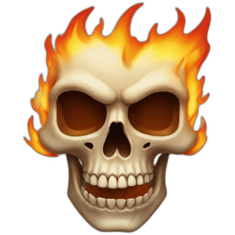 Fire skull emoji