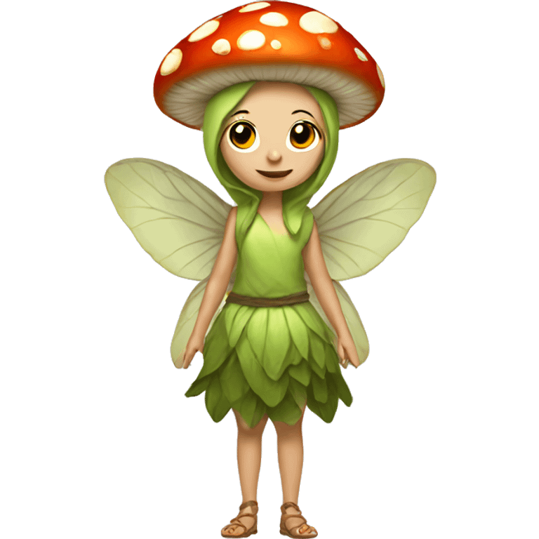 Fairy with mushroom clothes emoji