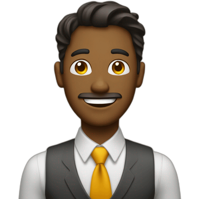 brown guy with waves trading in stock market emoji