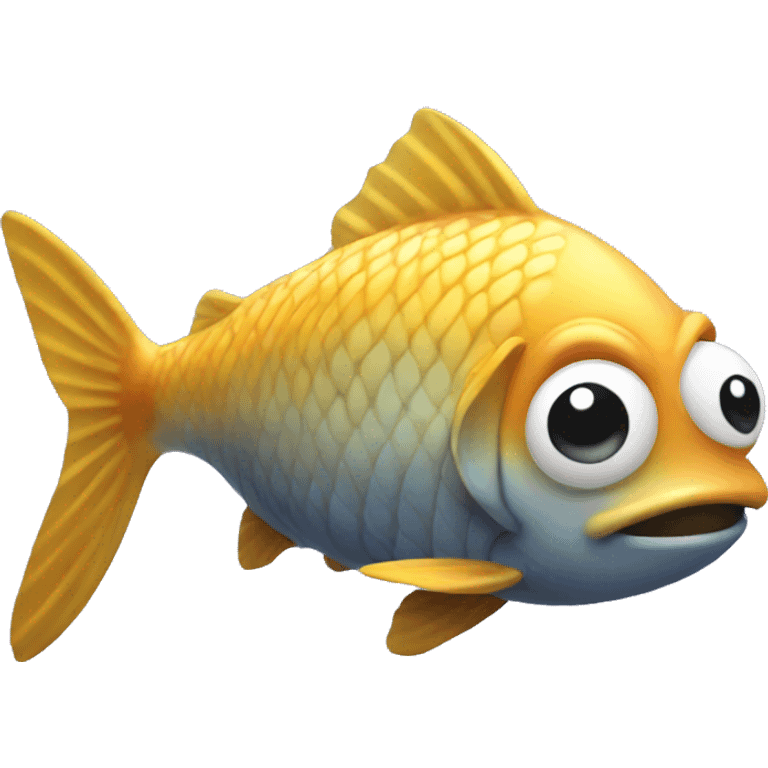 A dabbing fish emoji