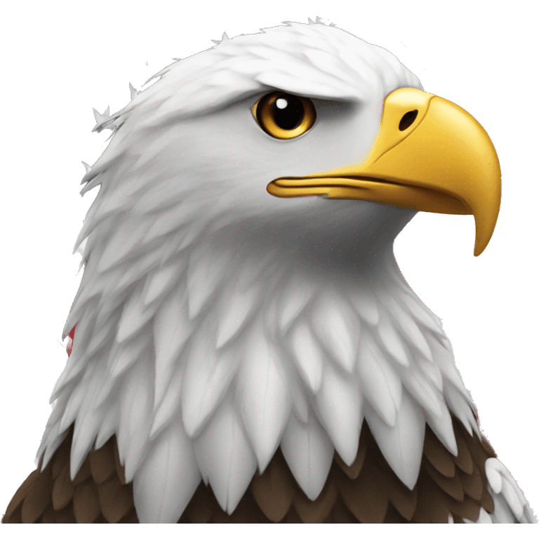 eagle with american flag behind it emoji