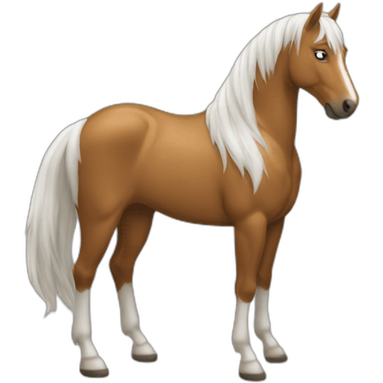 Cheval sur un chat emoji