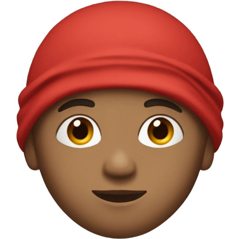 Lightskin boy with durag and red hoodie emoji