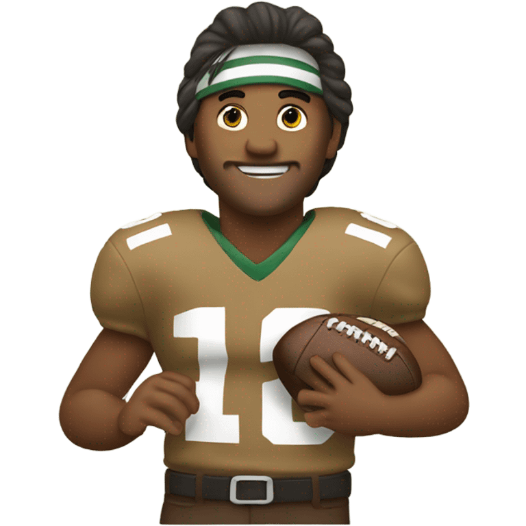 Davy Crockett with a football  emoji