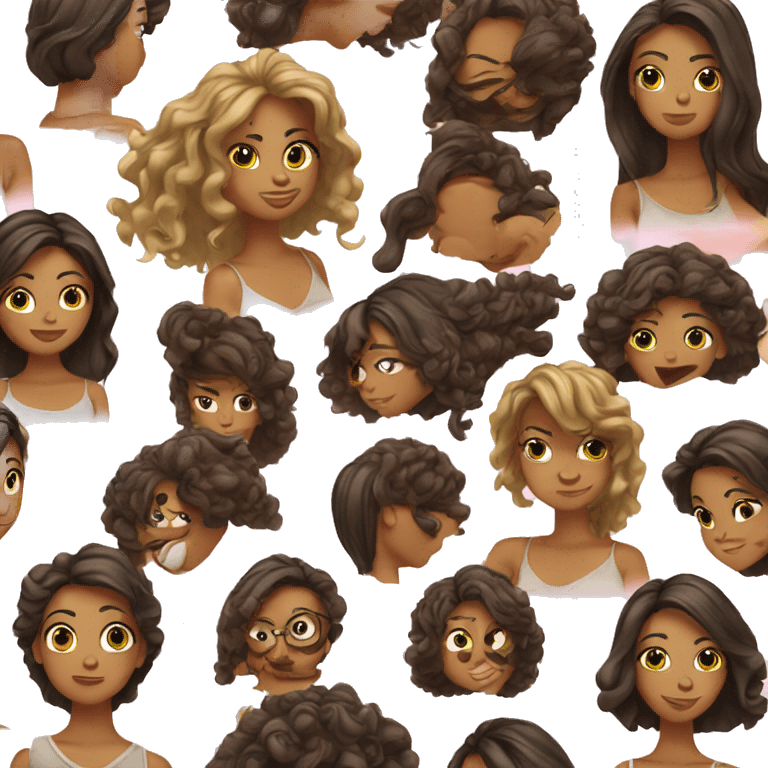 Cabelo liso grande emoji