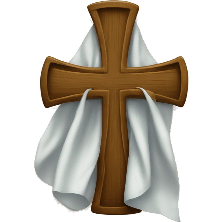 cross with cloth on it emoji