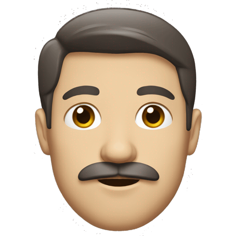 Brunette Caucasian man mustache emoji