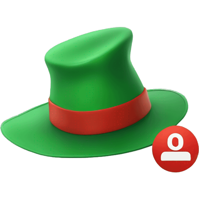 green and red hat with QA written on it emoji