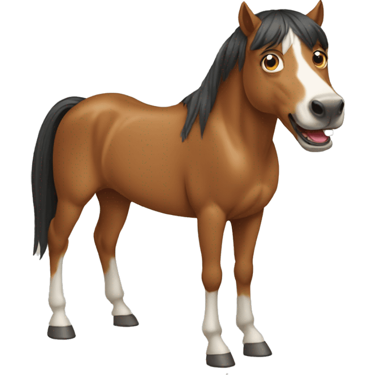 horse with dog mouth emoji