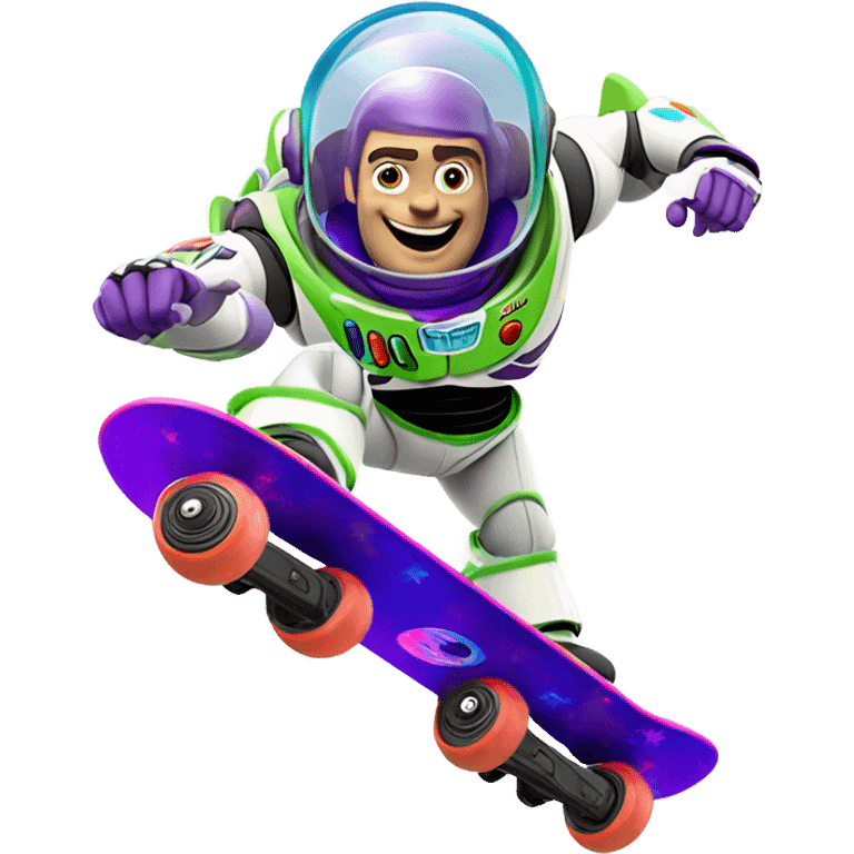 Buzz light year rollerblading  emoji