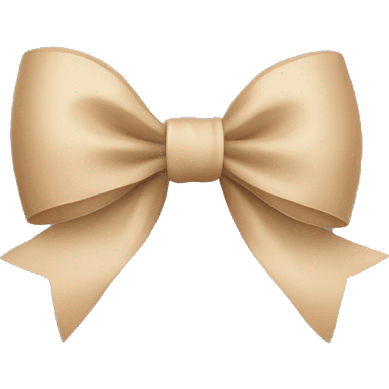 beige bow emoji