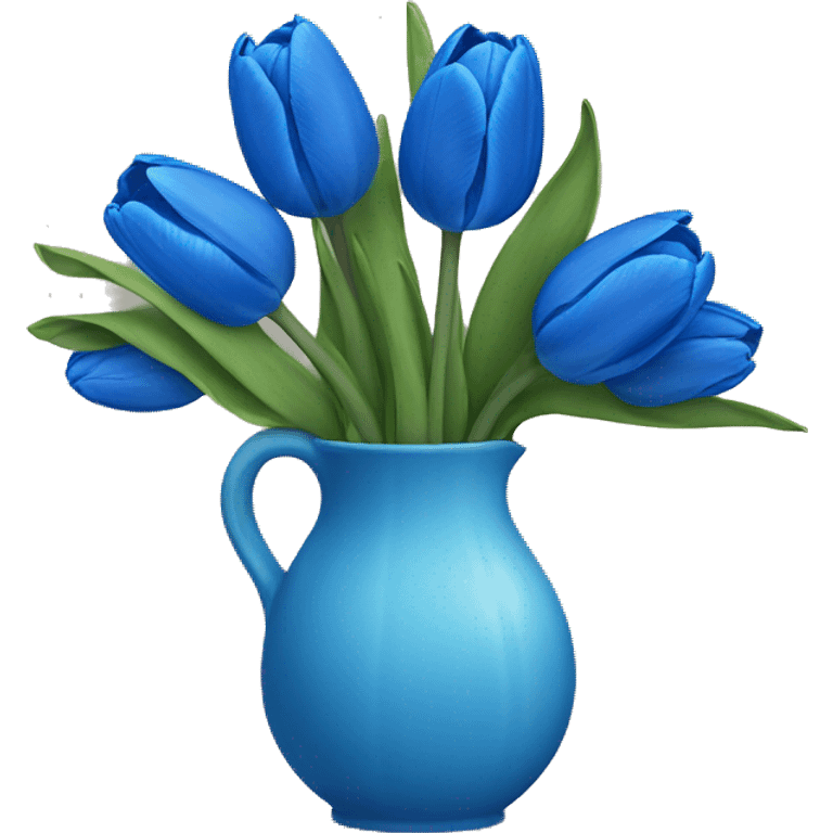 Blue tulips emoji