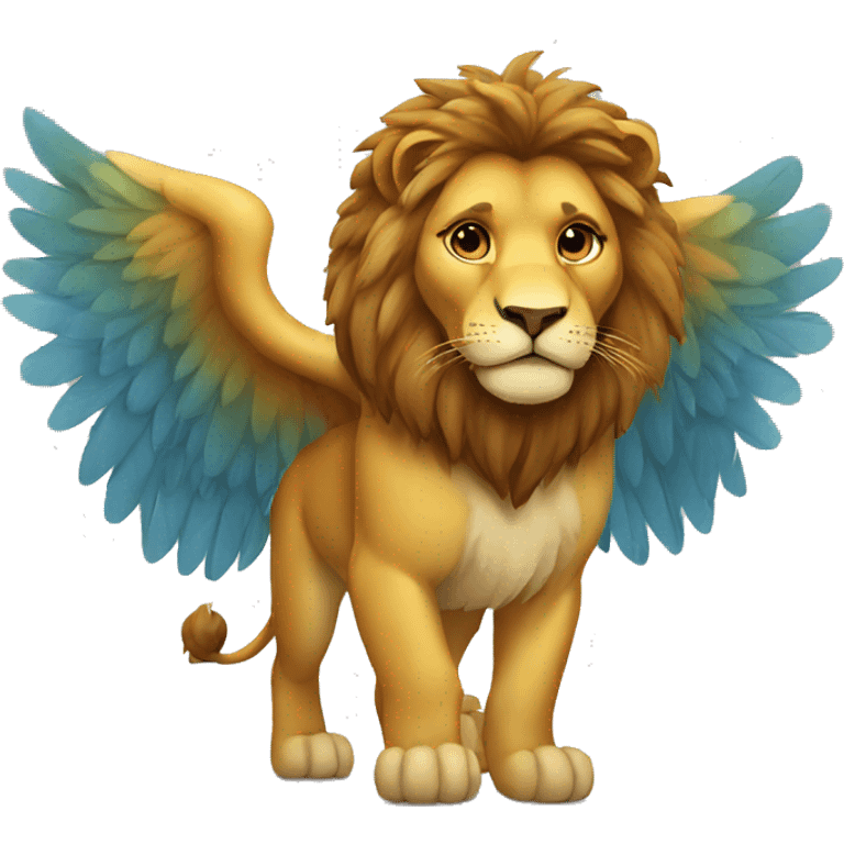 A lion with a wings love emoji